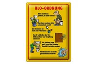 Blechschild Hinweis 30X40Cm Klo Ordnung Im Sitzen Pinkeln