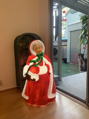 Blow Mold  Christmas Mrs. Claus  Made In U.S.A. 40  ''Santa's Best''
