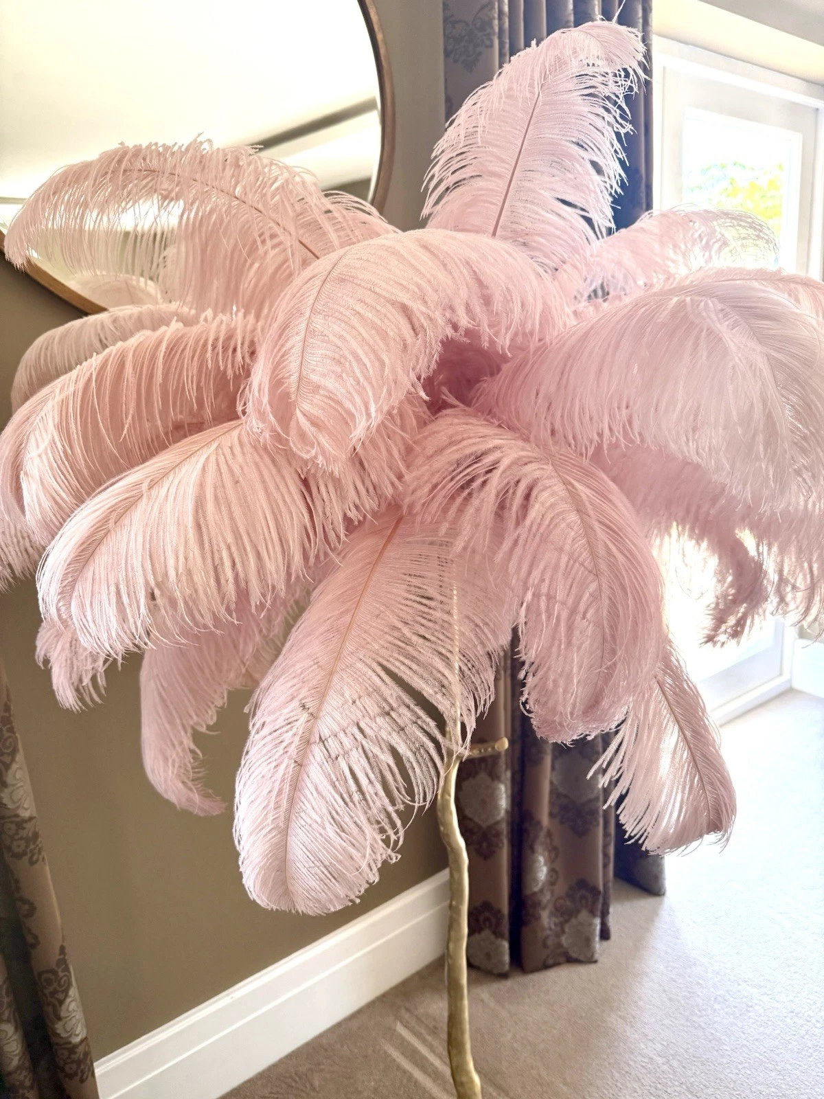 Gallery image 9 for Ostrich Feather Burlesque Floor Lamp With Brass Stand RRP £1,276