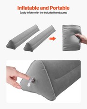 New Bed Bumper New Toddlers, 47.4-inch Inflatable Bed Guard Rail with Hand Pump