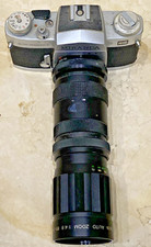 Vintage Miranda Auto Sensorex EE 35mm Film SLR Camera 210 mm Zoom Lense