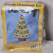 Sunrise Craft Hobby Trim the tree Beaded Christmas Ornament Kit 510139