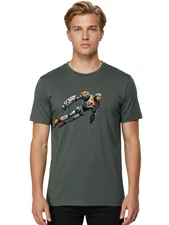Futuristic-Robot Mens Graphic Tee, 100% Cotton, Casual Summer Wear