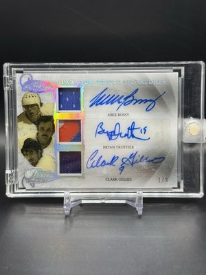 2017 Leaf Pearl Bossy Trottier Gillies Paragon Triple Signatures Auto Patch /3