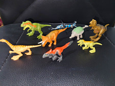 Jurassic World Minis Lot Of 7 Dinosaurs And Helicopter