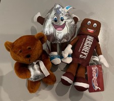 The Hershey Company Hershey Park Plush Set Chocolate Bar, Kiss And Teddy Bear
