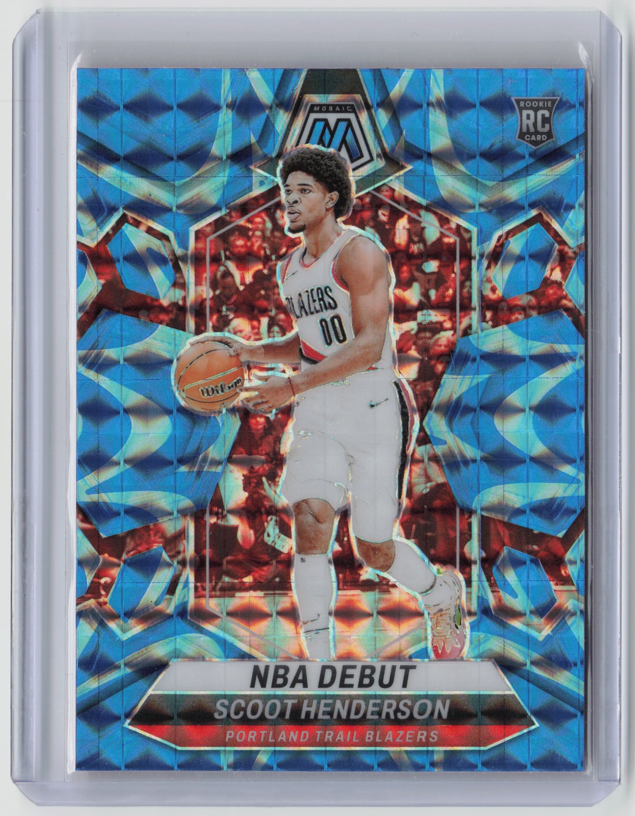 2023-24 Panini Mosaic #255 Scoot Henderson Reactive Blue