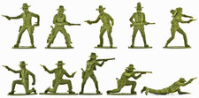 Airfix Cowboys - 10 figures - from 1980s 1/32nd mint