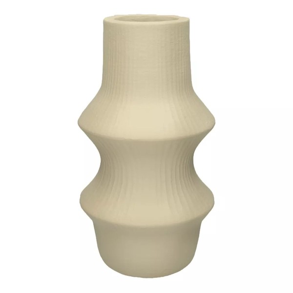 INNA-Glas Blumenvase Christopherus, Aus Polyester, Beige, 37,5Cm, Ø21Cm-image