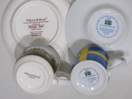 12 einzigartige Vintage Bone China Demitasse Tassen & Untertassen meist Blumen - Bild 13 von 13