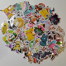 10 Pc Asst Custom Pokemon Characters Vinyl Stickers Random Selection 2"