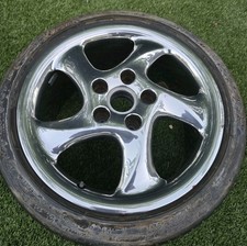 Single OEM 18" Porsche 993 996 Turbo Twist Wheel Chrome Rear 18x10" ET65