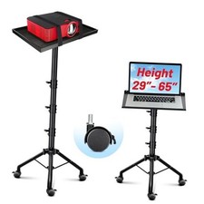 Projector Tripod Stand Adjustable: Height 29 to 65in Tripod Stand with Casters
