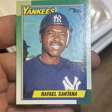 Topps 1990 Rafael Santana #651 Base Set New York Yankees Baseball Card