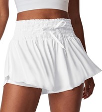 Athletic Shorts for Women High Waisted Butterfly Shorts Flowy Running Workout...
