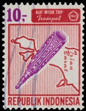 INDONESIA 716 - Traditional Musical Instruments "Trompet" (pf71170)