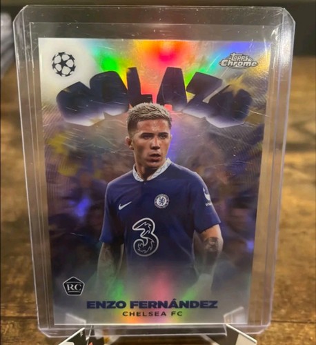 Enzo Fernandez [Autograph] #G-2 2022 Topps Chrome UEFA Club Competitions Golazo card