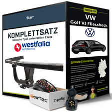 Für VW Golf VI Fliessheck Typ 5K1 Anhängerkupplung starr +eSatz 7pol uni 08- NEU
