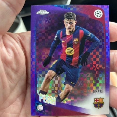 2025 Topps Chrome Pedri Purple