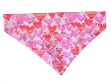 Valentine'S Hearts over the Collar Dog Bandana That Slips onto Their Existing Co