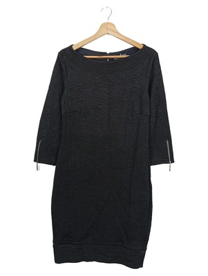 AIRFIELD Damen Etuikleid Gr. 36/S Schwarz Business Strukturmuster