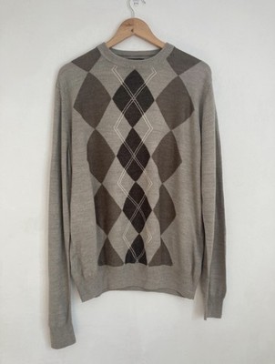 Vintage Dockers Argyle Pullover Größe L in gutem Zustand