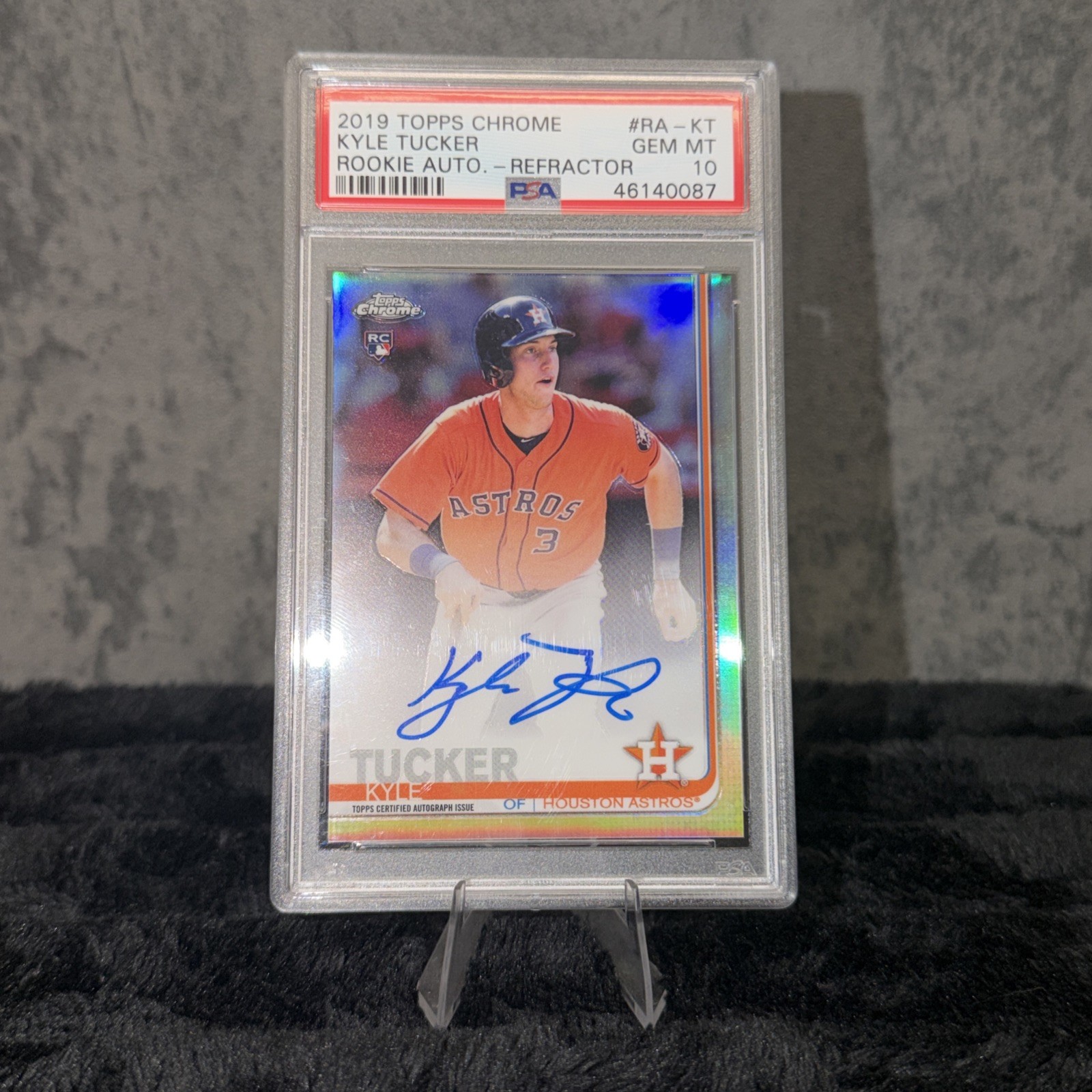 2019 Topps Chrome Refractor Kyle Tucker ROOKIE AUTO /499 #RA-KT PSA 10 GEM MINT