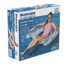 BLUESCAPE Inflatable Comfort Chair Lounge Pool Float 4ft Wide Age 14 Teal
