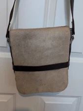 Jack Gomme Paris Cowskin Leather Plaid Purse Crossbody Bag, Excellent Cond. Rare