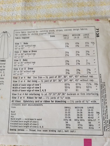 Vintage 60s Simplicity Sewing Pattern 7138 Beach Dress, Robe SZ SM 10-12 FF - Picture 5 of 7