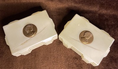 Vintage Trinket Boxes 2 Kleeneze Plastic/Celluloid Hinged **READ 
