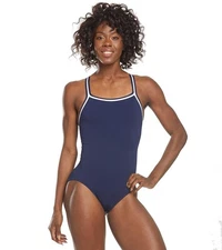 Dolfin Women's DBX Back Swimsuit Navy Solid 36 - Reliance Team Swimwear