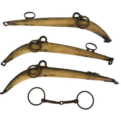 #ad #ad Antique Horse Yoke Hames Wood amp; Iron Bit Parts Wall Art Primitive Home Decor $25.00