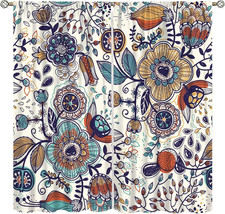Boho Floral Blackout Curtains for Bedroom  Living Room 84"x84