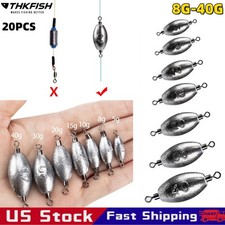 20pc Fishing Weights Inline Weights Trolling Sinkers Swivel Weights Fish Sinker