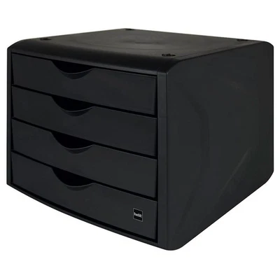 helit Schubladenbox the green chameleon schwarz H6429595, DIN A4 mit 4...