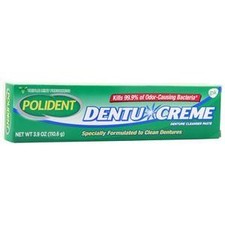 Polident Dentu-Creme Denture Cleanser Paste Triple Mint Freshness 3.9 oz