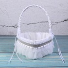 Romantic Heart Shape Rhinestone Basket Western Wedding Flower Basket Delicate