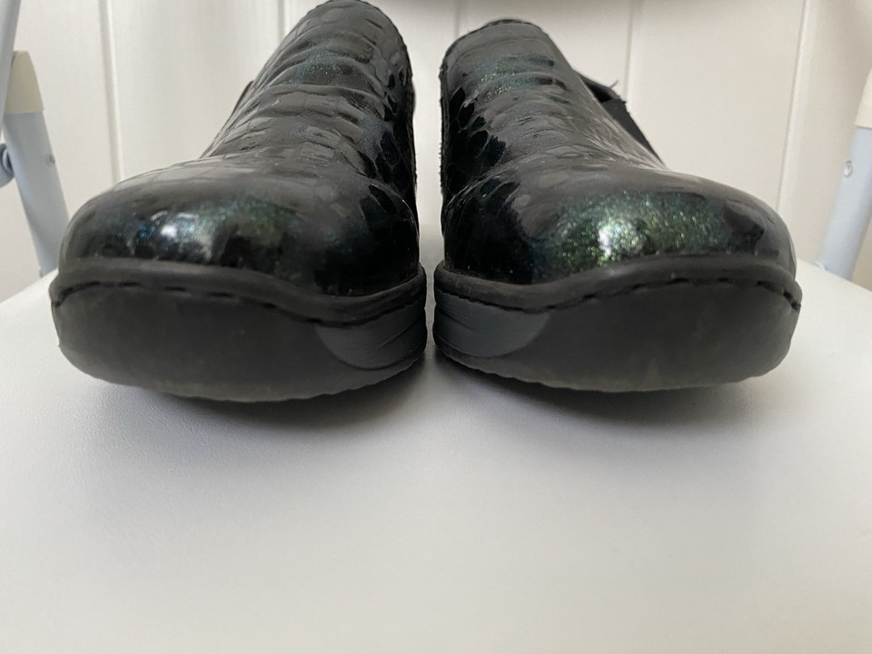 Rieker Antistress Green Patent Wedge Heel Leather Artisan Shoes UK Size ...