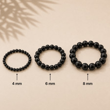 Schungit Edelstein Armband rund elastisch Nat...