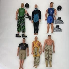 GI Joe 12" Hasbro 6 Action Figures (3 Super Articulated) Lot Vintage 1996 /later
