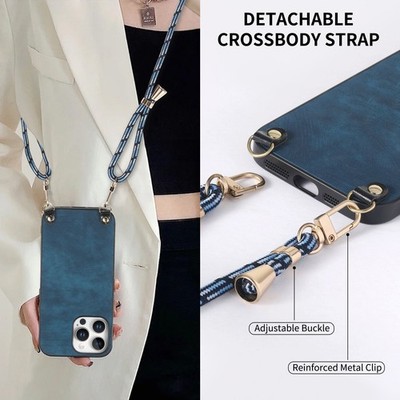 Crossbody Strap Case For iPhone Samsung Huawei Google Simple Fashion Phone Cover