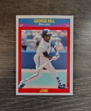 SCORE George Bell 1990 Score Superstars Toronto Blue Jays #27 Base Set Card