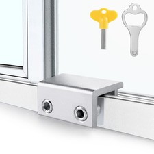 Window Locks,4 Pack Sliding Window Locks with Key for Vertical Horizontal S...