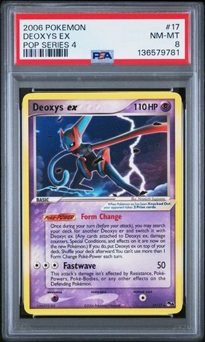 2006 POKEMON POP SERIES 4 #17 DEOXYS EX PSA 8
