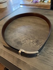 Men's Belt Oil-Tanned Genuine Leather Italian 1-1/8" 30mm Wide 34  Waist Black