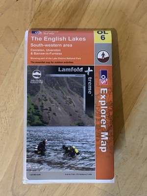 Ordnance Survey Lamfold Xtreme Explorer Map OL6 The English Lakes South Western