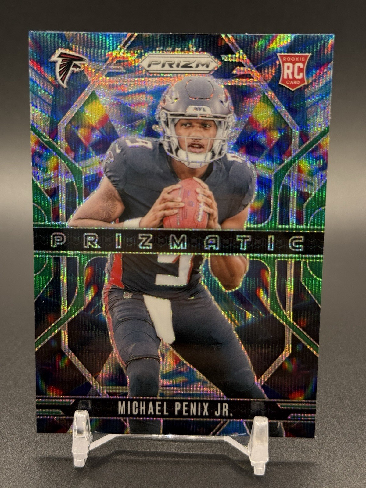2024 Panini Prizm - Prizmatic Michael Penix Jr. #10 Green Ice Prizm (RC)