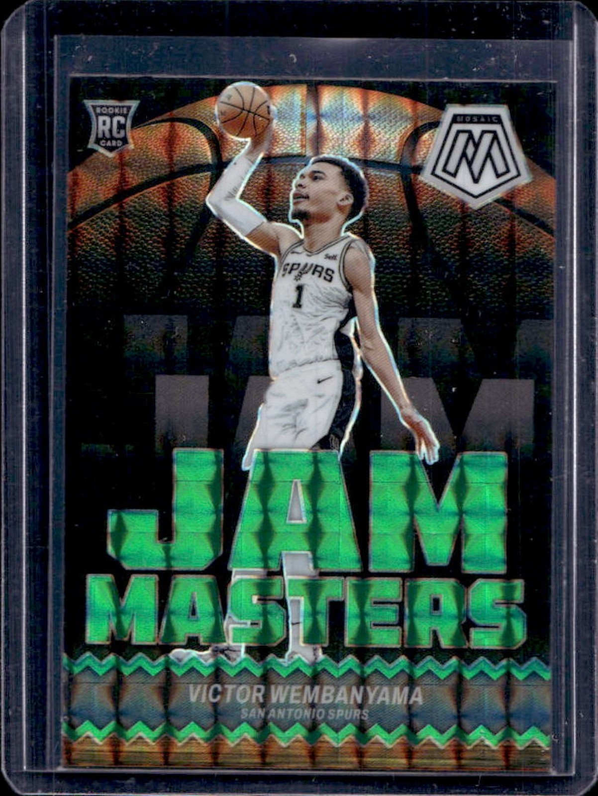 2023-24 Mosaic Victor Wembanyama Jam Masters RC Green #3 Spurs