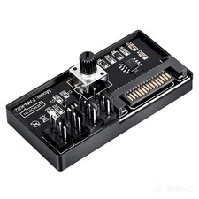 PWM Fan Controller, 12V 4Pin PC Fan Speed Controller 4 Fans Support, PC Fan A...